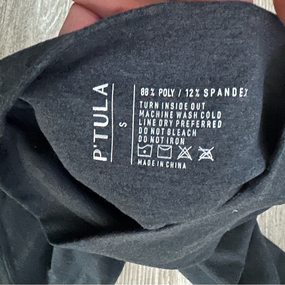 P'tula Gray High-Waisted Bike Shorts - Picture 4 of 4